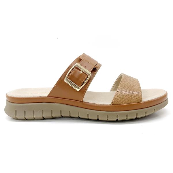 Stylish Open Toe Flat Sandals Rubber Sole Material For Ladies