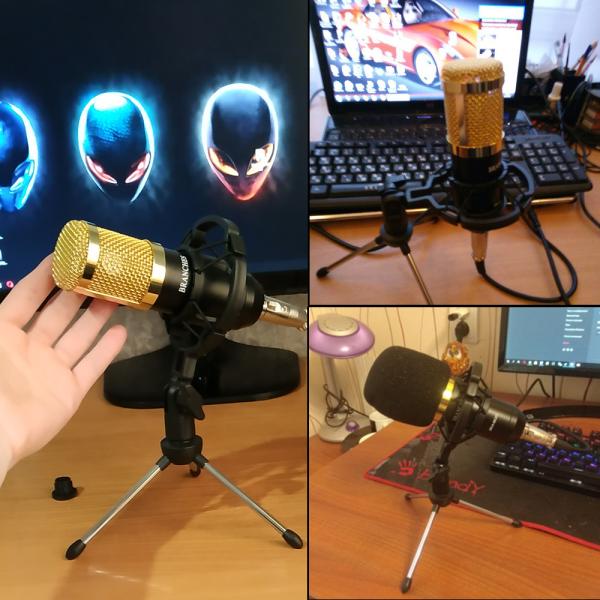 Cable Karaoke Recording 45dB 78 Decibels Condenser Mics