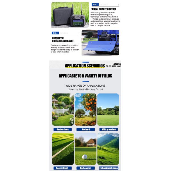 Factory Direct Industrial Grade 4-Stroke Cordless GPS-Enabled Remote-Controlled Tracked Brush Cutter Mini Robot Mower