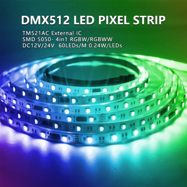 Dmx512 Addressable LED Strip Smd 5050 Rgbw Rgbww 4 In 1 For Home Decoration