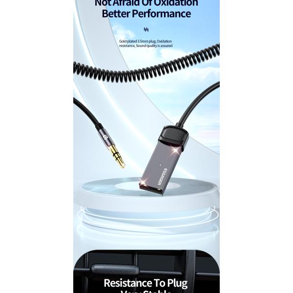 Aux Bluetooth Audio Receiver with 3.5mm Audio Cable 3.5mm Aux Audio Converter 3.5mm Jack