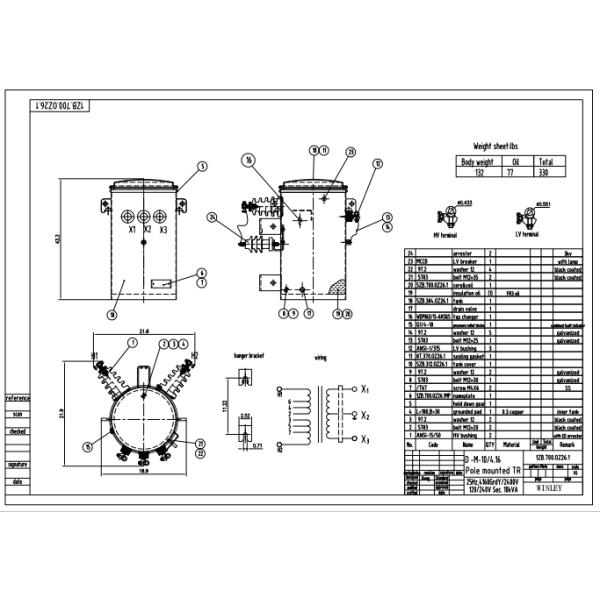 CSP Type Single Phase Pole Mounted Transformer Oil Immersed 4160V To 120V ANSI IEEE Standard