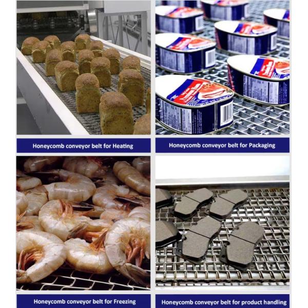 304 316 Stainless Steel Honeycomb Mesh Conveyor Belt For Food Industry