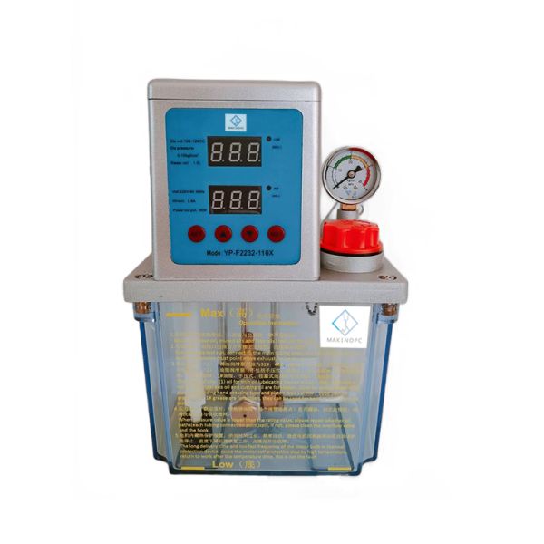 Digital Display 1L 1.5L Thin Oil CNC Pump Lubricator Electromagnetic Lubrication System with Pressure Relief YP-F2202