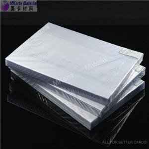 China High Adhesion Pvc Card Material Coated Overlay 0.08mm Thickness on sale