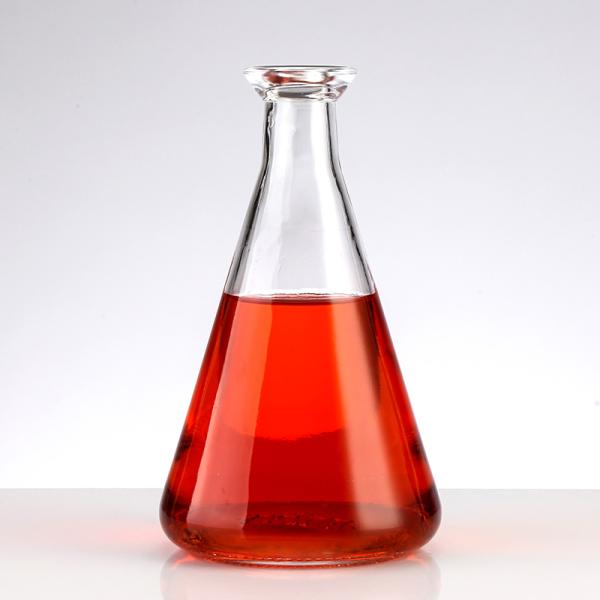 Beverage Packaging Triangle Glass Bottle with Hot Stamping and Customized Printing