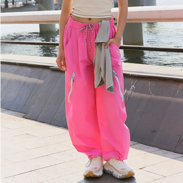 Custom Men's Outdoor Cargo Pants High Windproof Quick Dry Breathable Loose Fit Drawstring for Hiking Streetwear OEM ODM