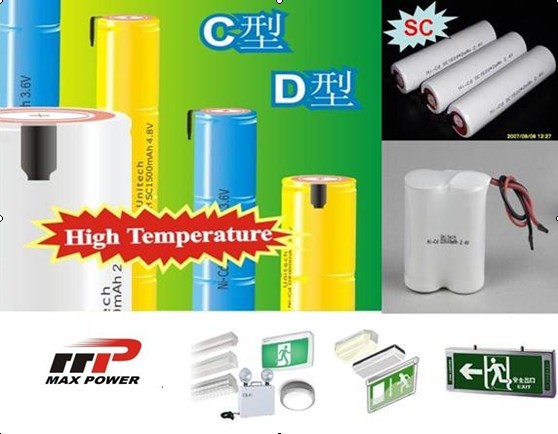 C2500mAh Ni-Cd Emergency Lighting Battery 6.0V UL For Light Fixture