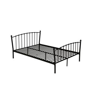 Sturdy ODM Metal Frame Double Bed Modern Design Rectangular Shape