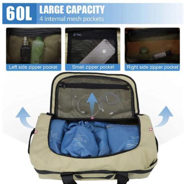 Multi Function Outdoor Waterproof Convertible Backpack Duffel for Travel