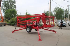 China 6m - 20m High Reach Articulated Boom Lift Towable Electric Aerial Work Platform on sale