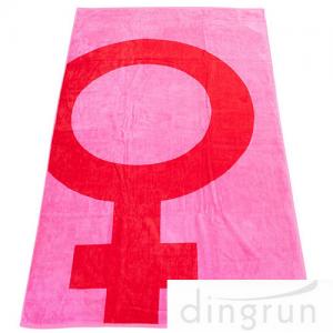 China OEM Girl Design 100 Cotton Beach Towel Printing 70*140cm Extra Absorbent on sale