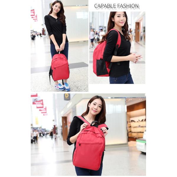 Factory wholesale custom logo solid color leisure fashion school students waterproof backpack school bag For Girls Boy Teenagers