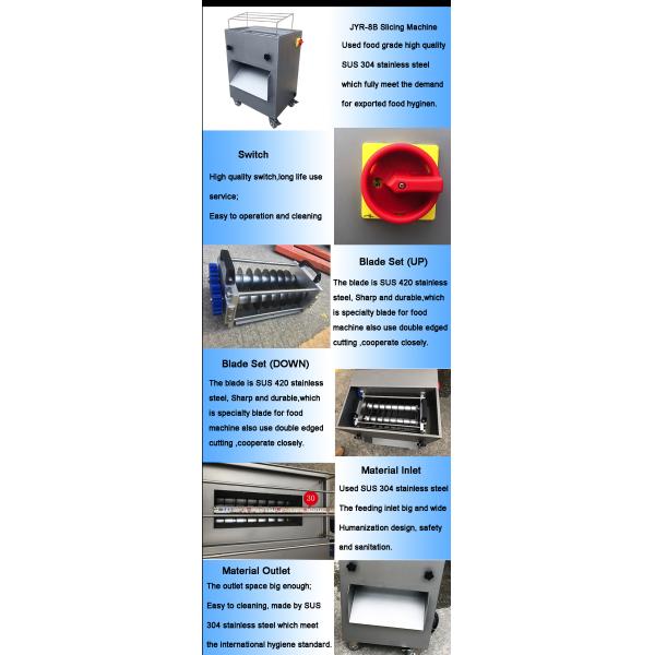 Fresh Meat Strip Cutter Machine / Meat Cube Cutter Capacity 800kg/ H