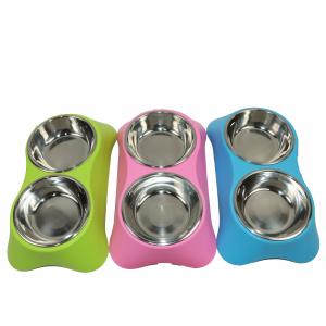 Buy cheap Xxl Xl Stainless Steel Dog Bowls For 2 Dogs Big Personalized Feeder Double 10 Inch 11 Inch 12 Inch product