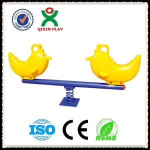 China Park equipment outdoor kids seesaw/Attractive Kids Plastic Outdoor Seesaw for Kids QX-096C on sale