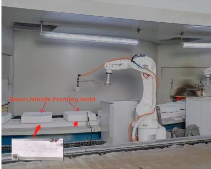 HBN ceramics Boron Nitride 80*80*1500mm Size Customized used in production of flat glass