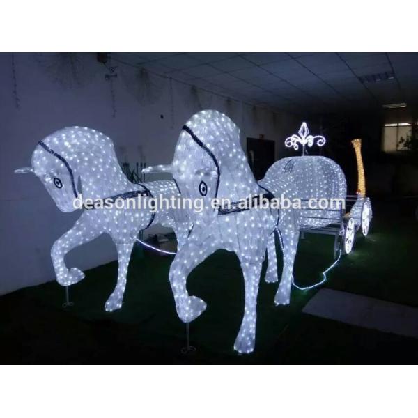 led outdoor christmas decoration horse carriage