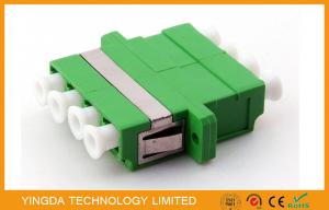 Buy cheap SM 9/125 um Fiber Optic Adapter LC / APC , Optical Fibre Adapter Green Quad 4 Way product