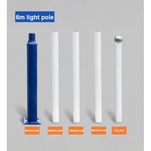 2m 2.5m 3m Light Pole Modern Lamp Post Galvanized Steel Split Type