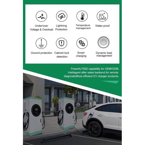 Floor Standing EV Charger Station 7KW 22kw Type 2 Type 1 Electric Car Charging Pile
