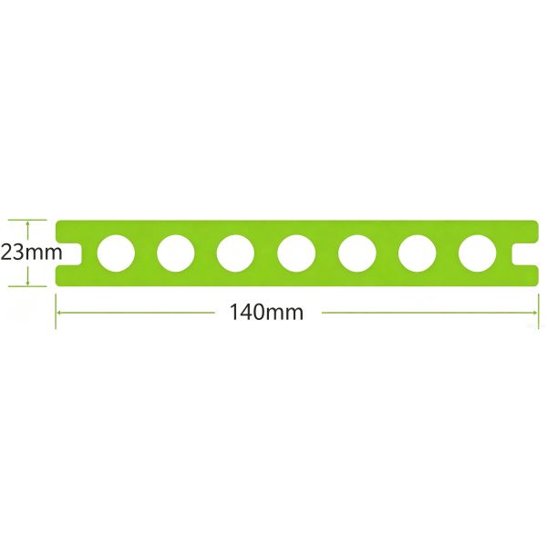 Second generation round hole double-sided co extruded outdoor WPC flooring