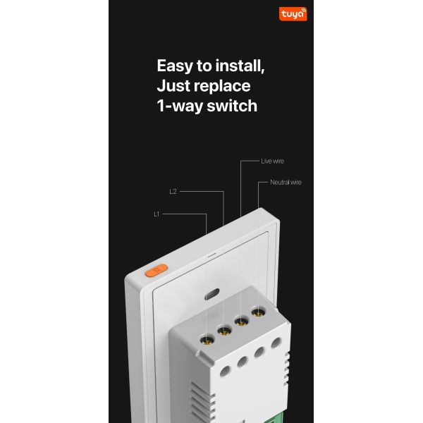 5" Smart Panel L: Built-in Alexa, Zigbee/SigMesh, 2-Gang US Switch