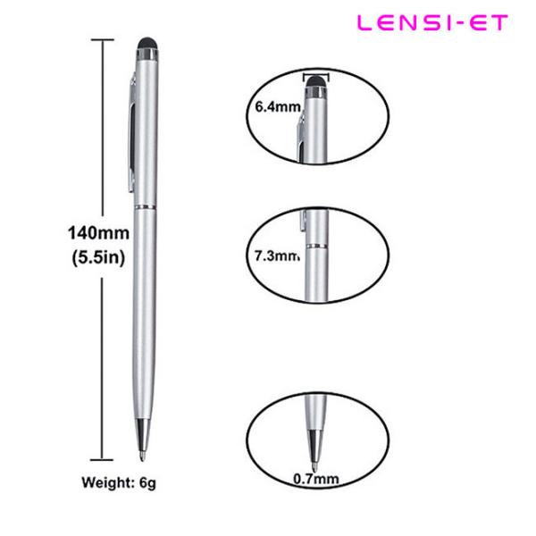 14.7CM Universal Stylus Pencil 2 In 1 Function Ball Point Stylus School
