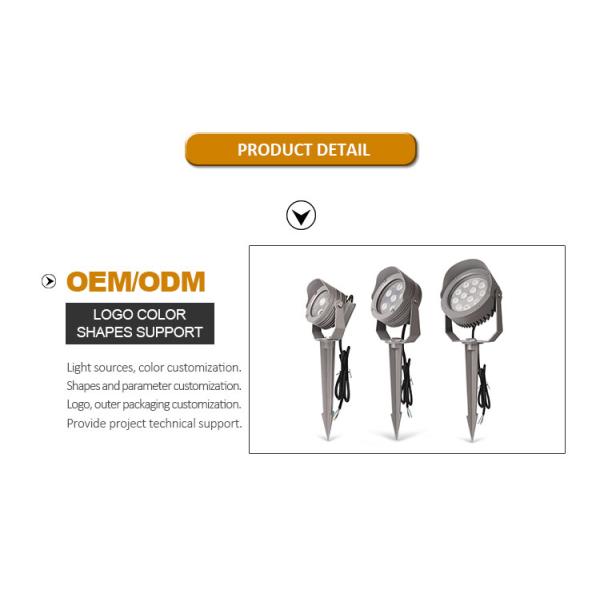 LED Spotlight Aluminum Lamp IP65 12VDC RGB3in1 IP65 Built-in DMX512 driver Aluminum Body