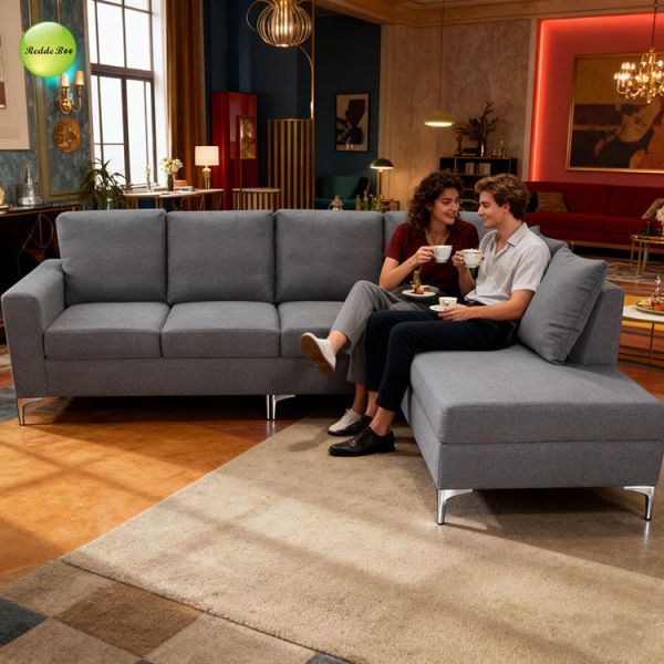 Luxury Gray Fabric Lounge: Versatile Layout, Plush Texture – Stylish Multi - Functional Homes Top Pick