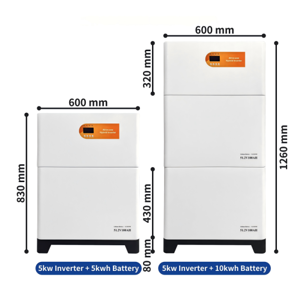 All-in-one vertical stackable solar storage system with 5kWh Lifepo4 lithium batteries for smart and scalable home energy solutions.