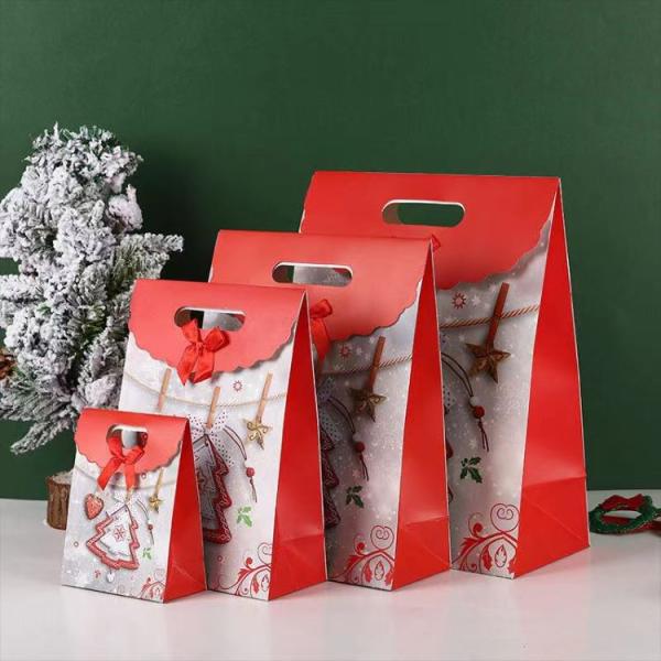 Red Christmas Tree Storage Bag Reusable Christmas Bags With Loop Button