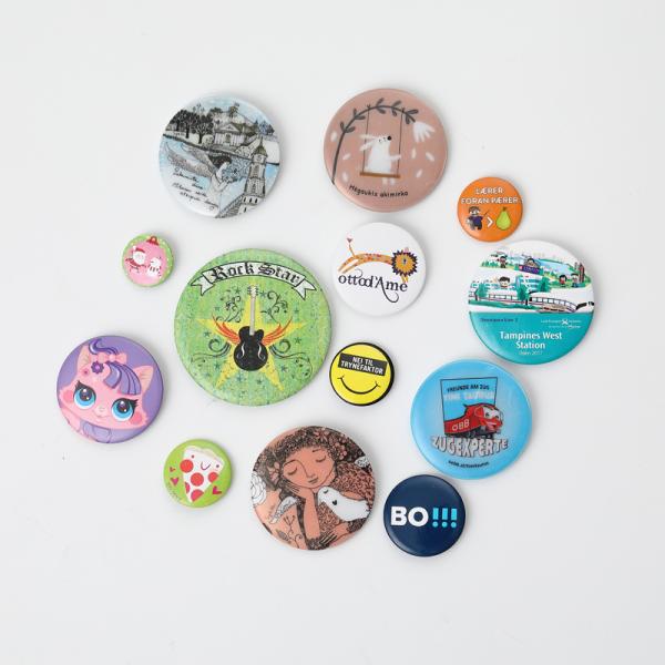 Magnetic Lapel Pin Badge Offset Printing Blank Tin Custom Metal Button