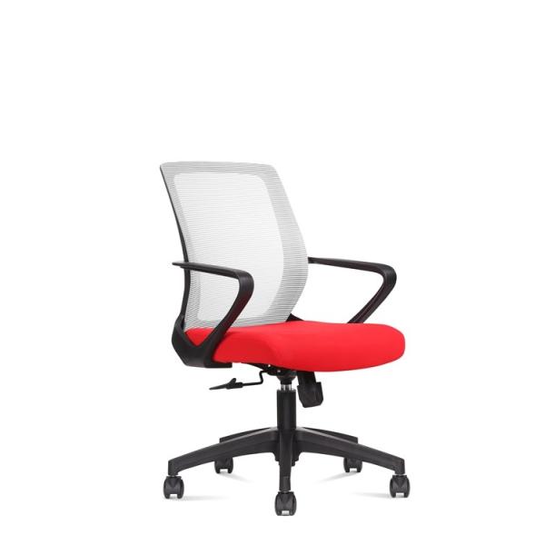 Medium Back Red Ergonomic Mesh Executive Chair, with Lumbar Support put in the office