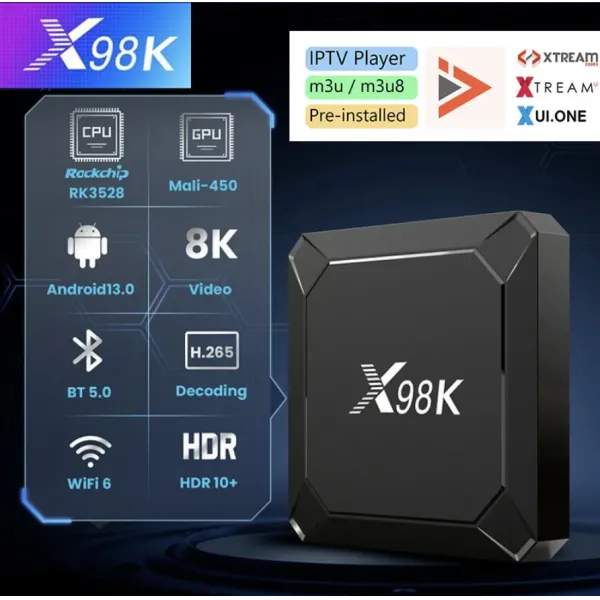 Android 12 Tv Streaming Device Smart Set Top Box With Dual WiFi And Bluetooth 4.0