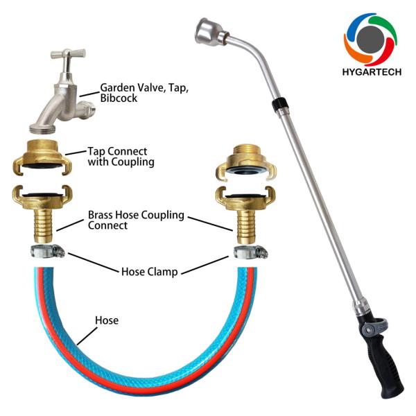 Telescopic Metal Soft Rain Spray Lance With Thumb Control