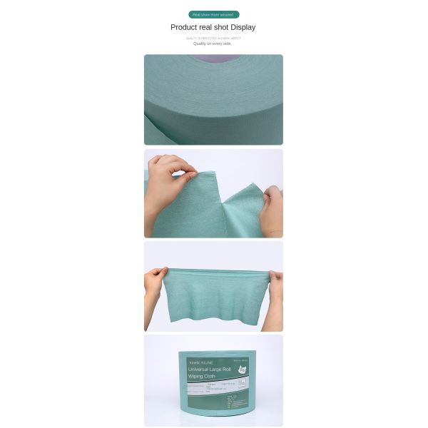 Large Green Horseshoe Pattern Wiping Cloth for Machinery Oil Absorbing and Rail Transit Cleaning