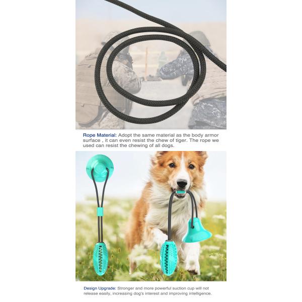 Elastic Dog Chew Teeth Cleaner Toy / Food Dispensing Dog Suction Pull Toy OEM 400mm