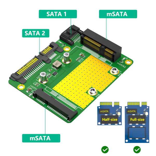 Custom USB Dual Msata SSD To Dual SATA3 Adapter New Version
