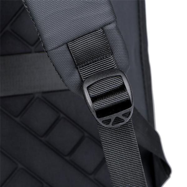 ready goods black waterproof material laptop backpack EVA padded back