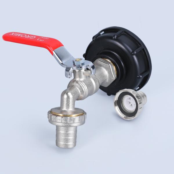 Red Handle 1/2" 3/4'' Male Thread Water Tap Bibcock for Garden Watering and Irrigation