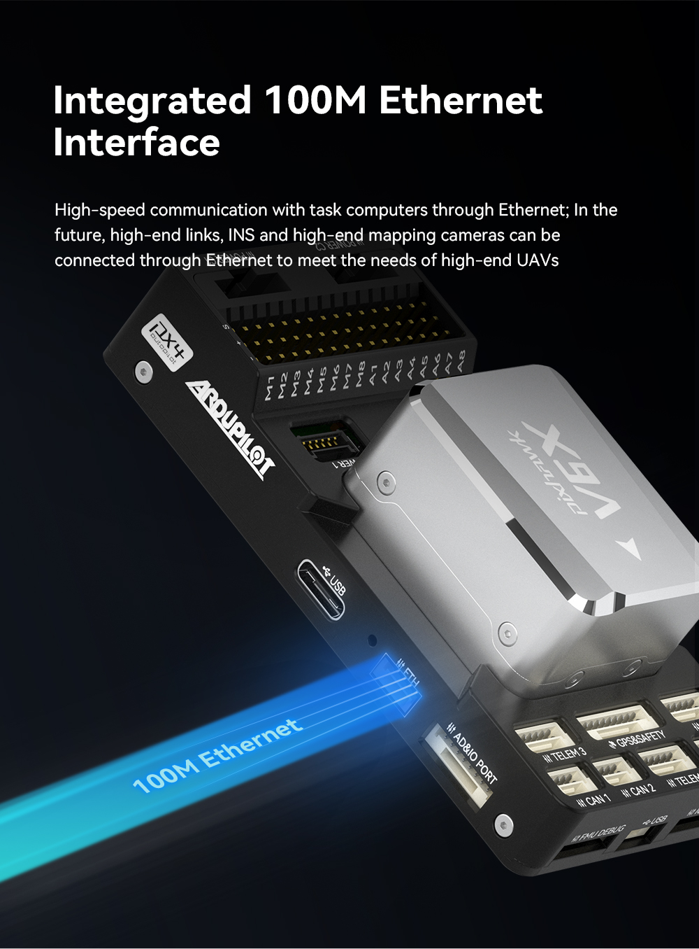 Cuav V6x Rc Drone Flight Control Upgrade Version Pixhawk Px4 32-Bit Open Source Autopilot Controller