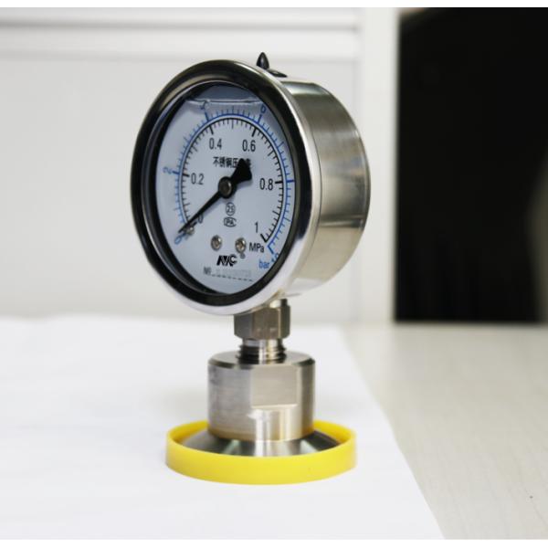 Sanitary Diaphragm Pressure Gauge Water Hydraulic Oil 60mm Dial