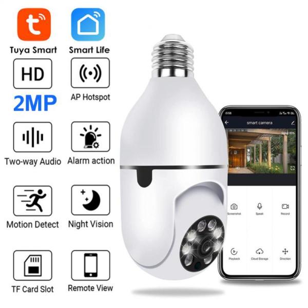 2MP 3MP 5MP Bulb Cctv Camera Wifi PTZ Indoor 360 Degree Panorama