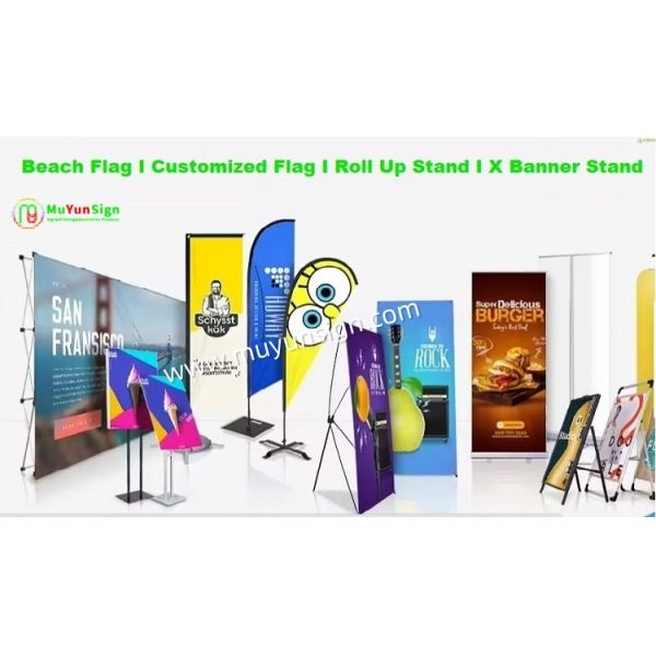 Easy Setup Retractable Roll Up Banner Stand 80x200cm - Professional Exhibition Advertising Display with Travel Bag