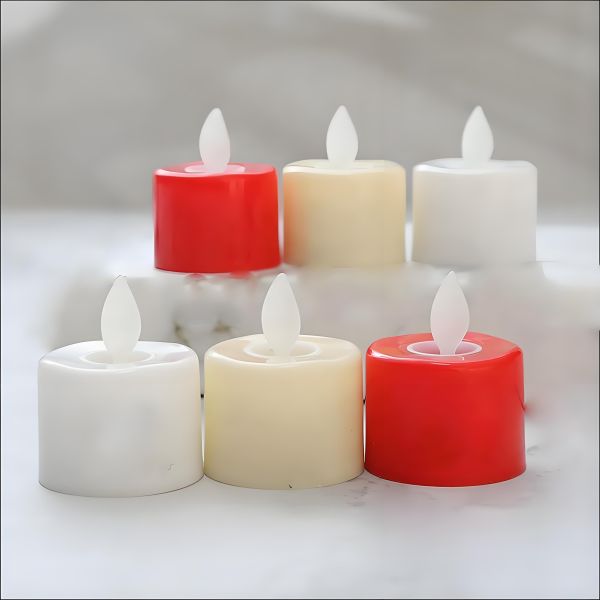 Remote Control Rechargeable LED Tea Light Candles with Warm Flickering Effect for Home Decor