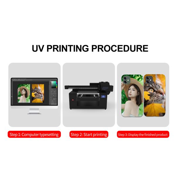 KECAI A2 Adsorption Platform UV Inkjet Flat Printer Varnish Glossy Matte Printing UV Printing Machine 5060 UV Flatbed Printer