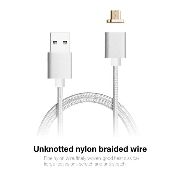 1M Nylon braided 3 in 1 Magnetic cable for Apple, type-c, Android magnet charging cable Amazon