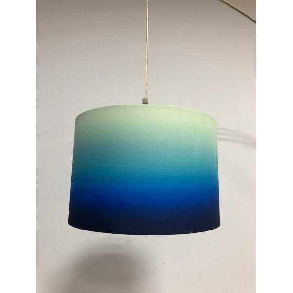 Gradient Color Digital Print Lampshades Blue Ombre Hanging Shade Pendant