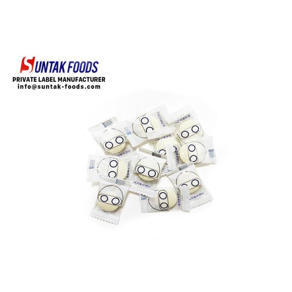 Private label domdom milk flavor candy with tumbler toy bag packing